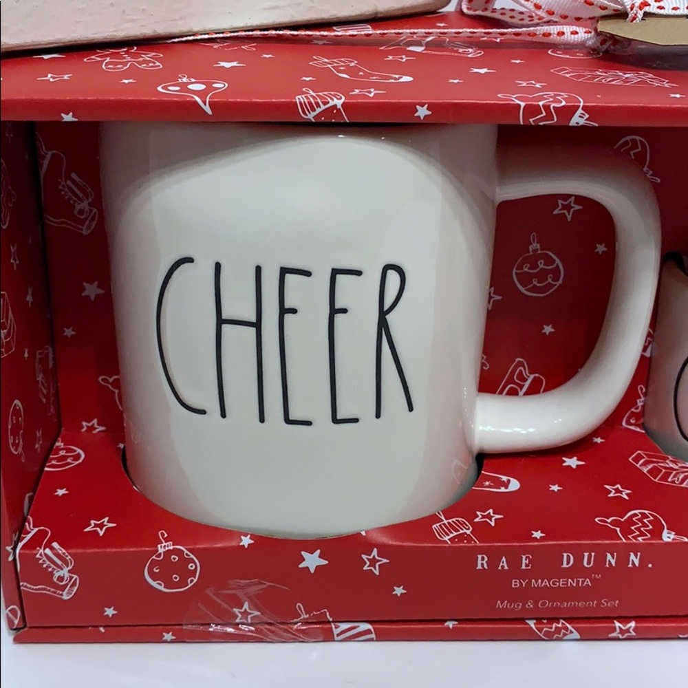 Rae Dunn Cheer Mug & Ornament Set NEW - Picture 3 of 5